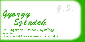 gyorgy szladek business card